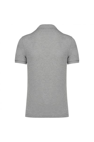 Polo personnalisé bio maille piquée homme Moon grey heather