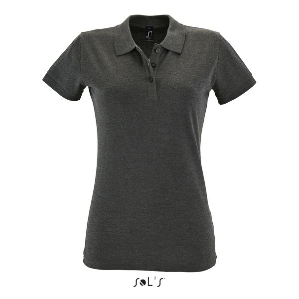 Polo personnalisé femme | Perfect Women Anthracite chiné