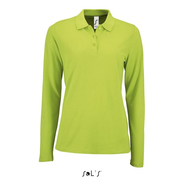 Polo personnalisé piqué femme | Perfect LSL Women Vert pomme