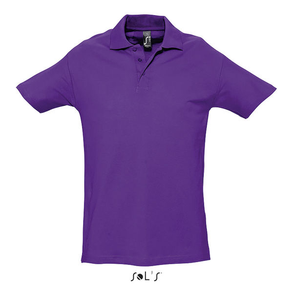 Polo publicitaire homme | Spring II Violet foncé