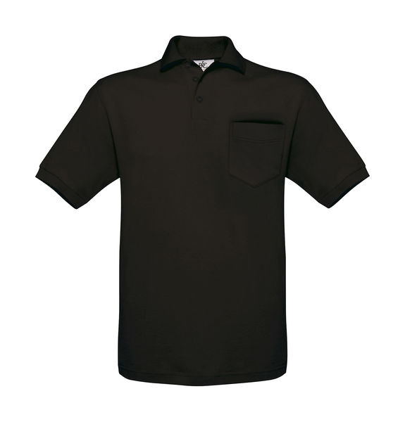 Polo publicitaire manches courtes | Safran Pocket Polo Black