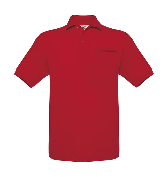 Polo publicitaire manches courtes | Safran Pocket Polo Red