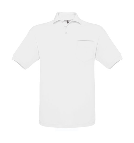 Polo publicitaire manches courtes | Safran Pocket Polo White