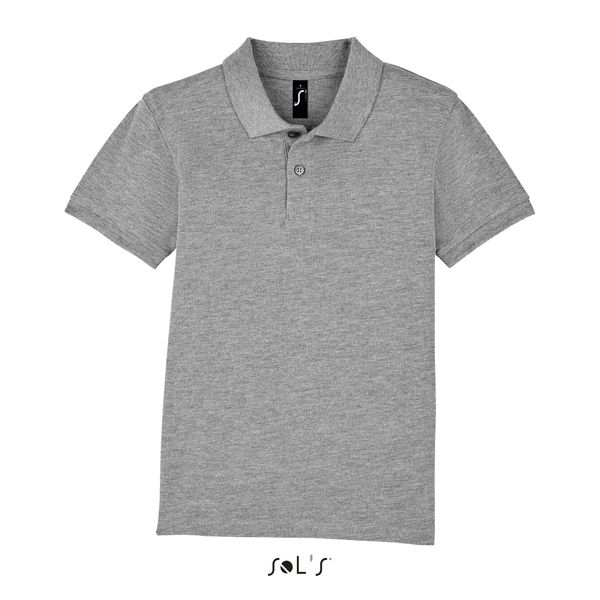 Polo publicitaire enfant | Perfect Kids Gris chiné