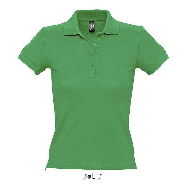 Polo publicitaire femme | People Vert prairie