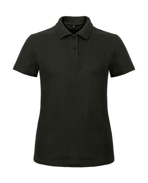 Polo femme personnalisé | ID.001 women Piqué Polo Black