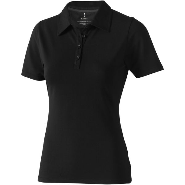 Polo personnalisé stretch manches courtes pour femmes Makham Noir