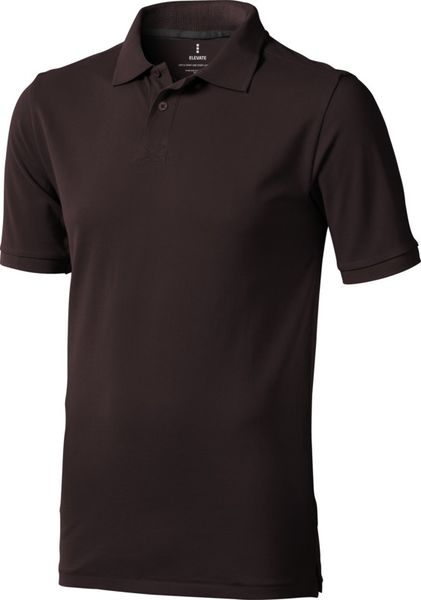 Polo personnalisé manches courtes pour hommes Calgary Chocolate brown