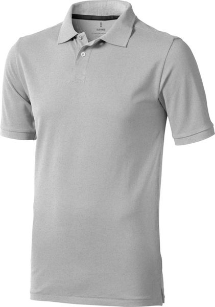 Polo personnalisé manches courtes pour hommes Calgary Gris mélangé