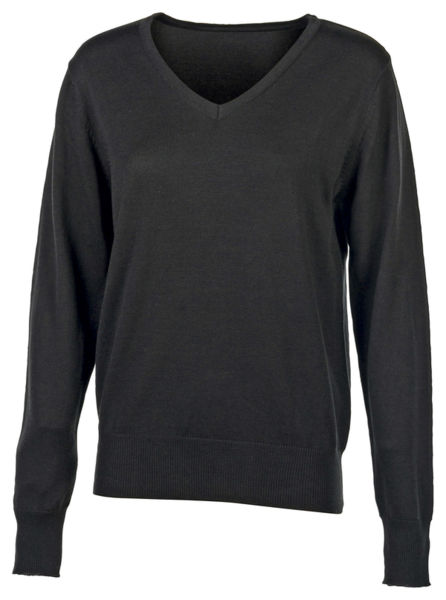 Pull Publicitaire - Ladies V Neck Black