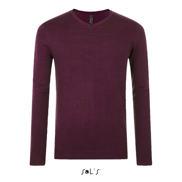 Pull personnalisé col v homme | Glory Men Oxblood