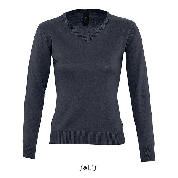 Pull personnalisé col v femme | Galaxy Women Marine