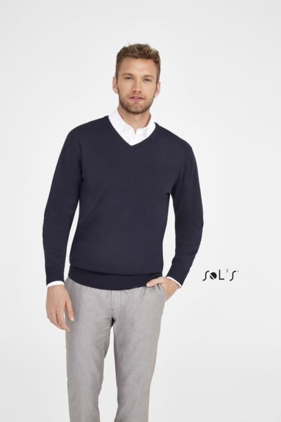 Pull publicitaire col v homme | Galaxy Men