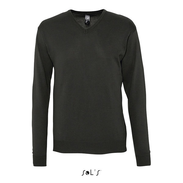 Pull publicitaire col v homme | Galaxy Men Noir