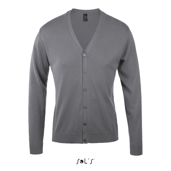 Gilet personnalisé homme boutonné col v | Golden Men Gris moyen