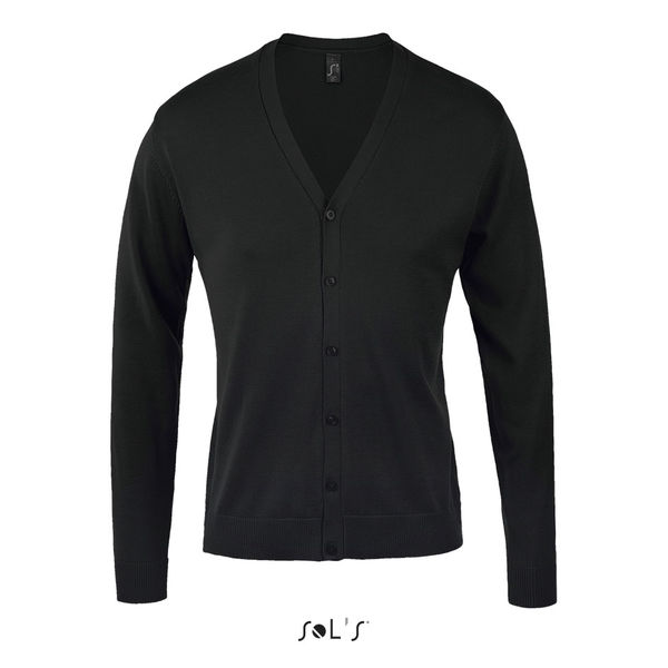 Gilet personnalisé homme boutonné col v | Golden Men Noir