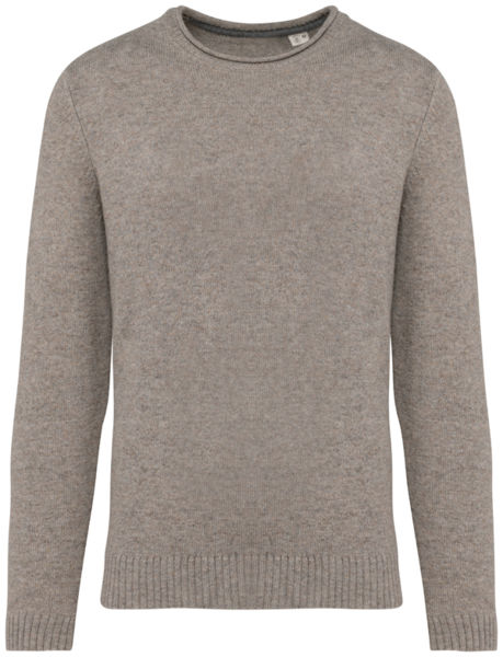 Pull à capuche coton et lyocell homme publicitaire Gravel Heather