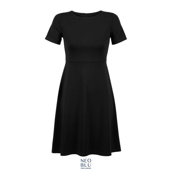 Robe midi publicitaire | Camille Noir profond