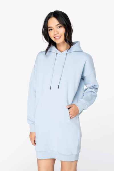 Robe sweat-shirt personnalisé bio à capuche femme