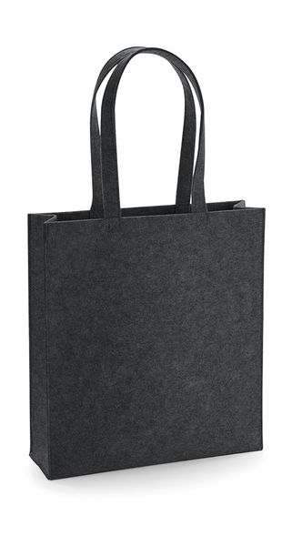 Sac à bandoulière publicitaire | Felt Tote Bag Charcoal Melange