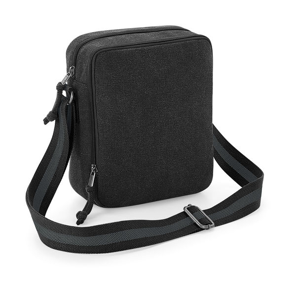 Sac à bandoulière publicitaire unisexe | Canvas Mini Vintage Black