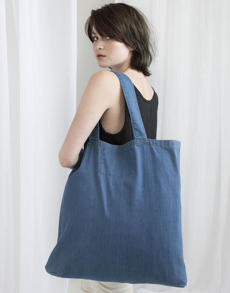 Sac à bandoulière publicitaire unisexe | Niven Denim Blue