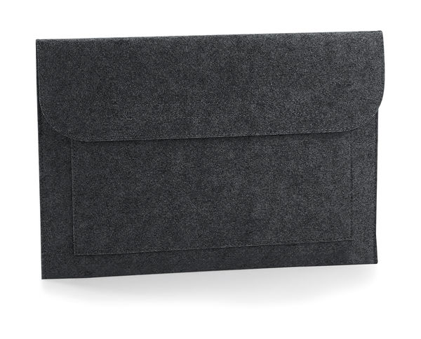 Sac pour ordinateur portable publicitaire | Felt Laptop Charcoal Melange