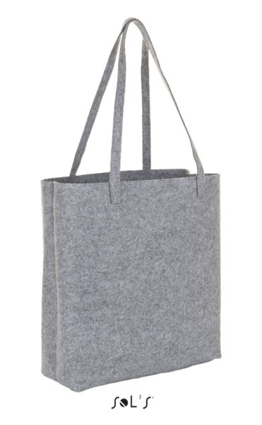 Sac publicitaire shopping maxi format feutrine | Lincoln Gris chiné