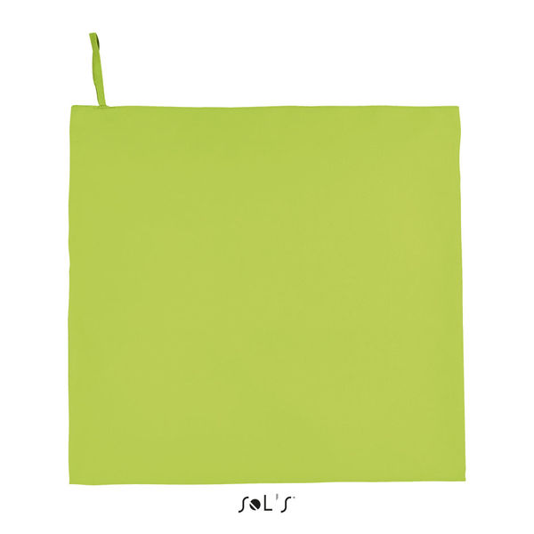 Serviette publicitaire microfibre | Atoll 100 Vert pomme