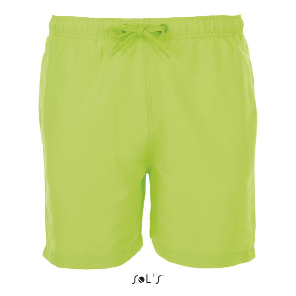 Short publicitaire de bain homme | Sandy Vert fluo