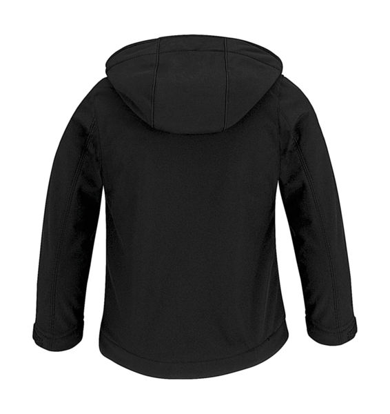 Veste softshell à capuche enfant publicitaire | Hooded Softshell kids Black