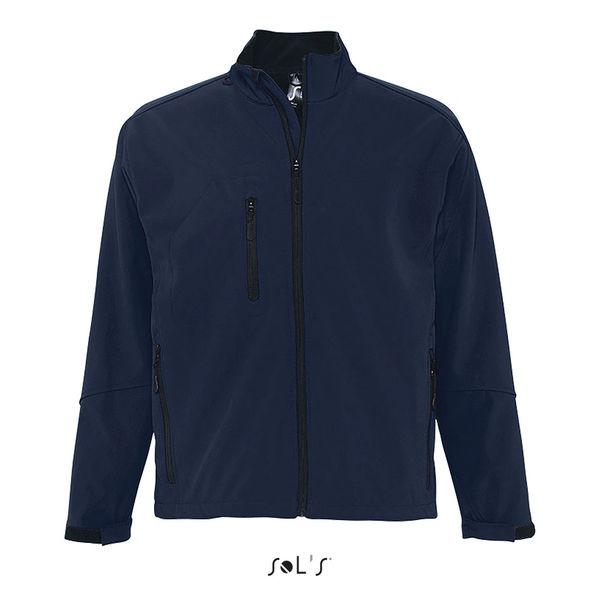 Veste publicitaire homme zippée softshell | Relax Bleu abysse