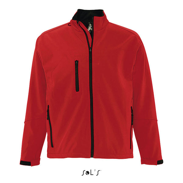 Veste publicitaire homme zippée softshell | Relax Rouge piment