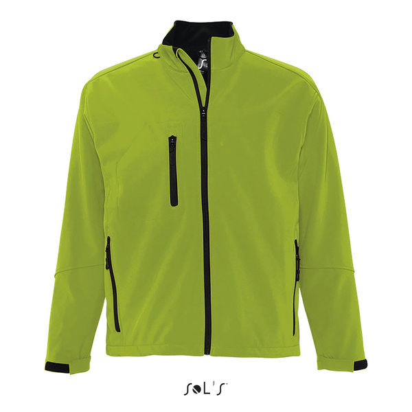 Veste publicitaire homme zippée softshell | Relax Vert absinthe