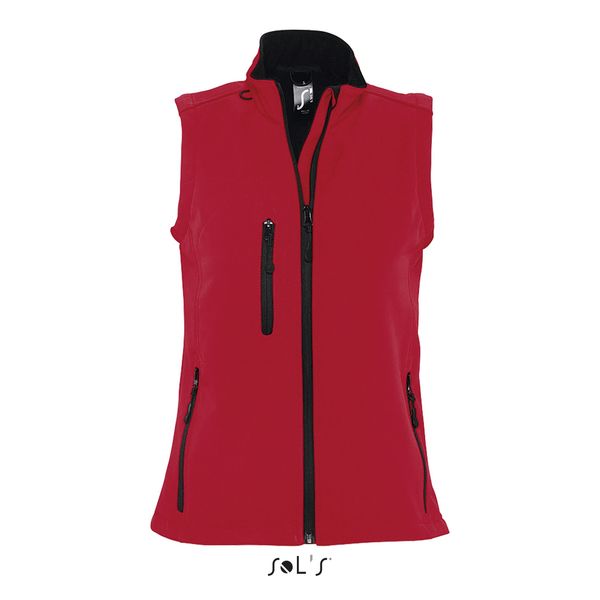 Softshell publicitaire femme sans manches | Rallye Women Rouge piment