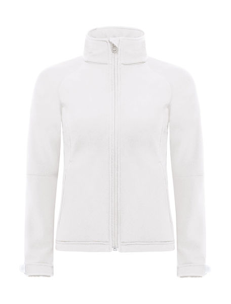 Veste softshell capuche femme personnalisée | Hooded Softshell women White