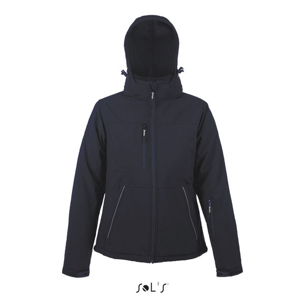 Veste publicitaire femme softshell hiver | Rock Women French marine