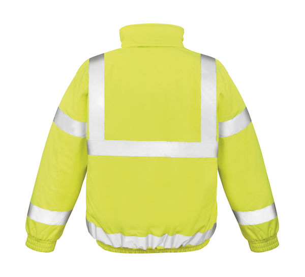 Softshell publicitaire homme manches longues réfléchissantes | Safety Padded Fluorescent Yellow