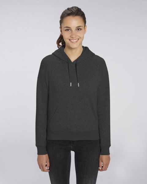 Sweat-shirt capuche iconique femme | Stella Trigger Dark Heather Grey