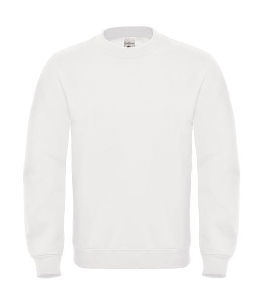 Sweat-shirt col rond publicitaire | ID.002 Cotton Rich Sweat White