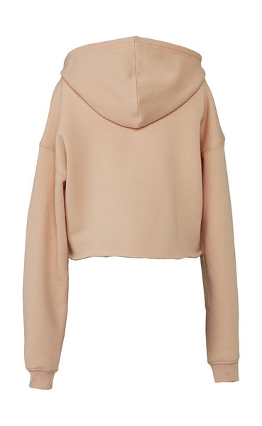 Sweat-shirt crop à capuche personnalisé | Caph Peach