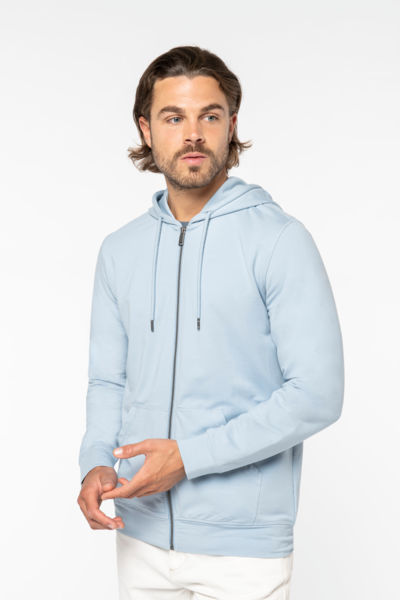 Sweat-shirt publicitaire bio zippé à capuche en modal homme 2