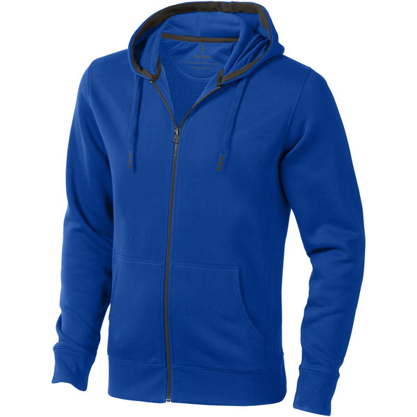 Sweater personnalisé capuche full zip Arora Bleu