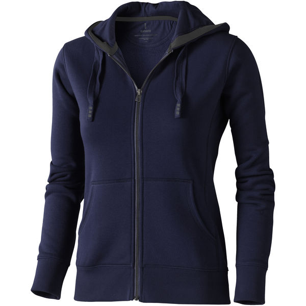 Sweater publicitaire capuche full zip Femme Arora Marine