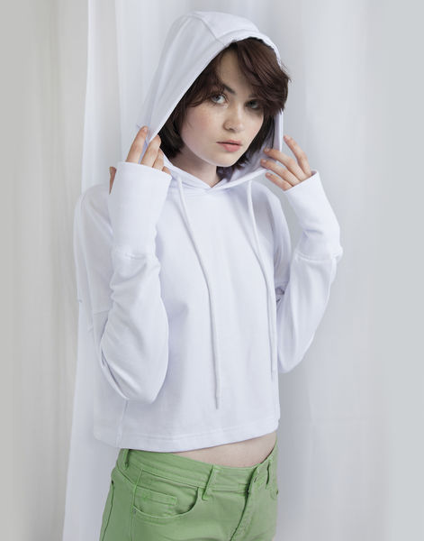 Sweatshirt publicitaire femme manches longues avec capuche | Fraser White