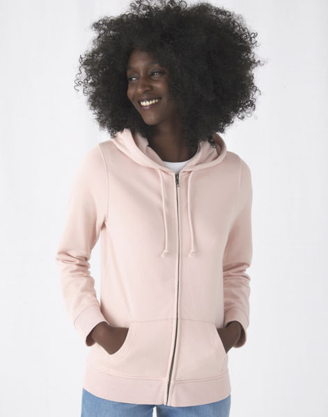 Sweatshirt personnalisable | Organic Zipped F Soft rose