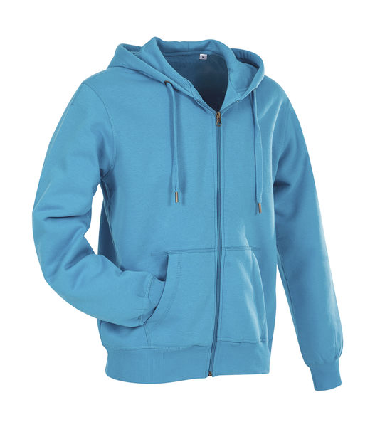 Sweatshirt personnalisé homme manches longues avec capuche | Active Sweatjacket Men Hawaii Blue