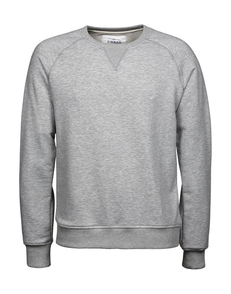 Sweatshirt publicitaire homme manches longues raglan | Jordrup Heather Grey