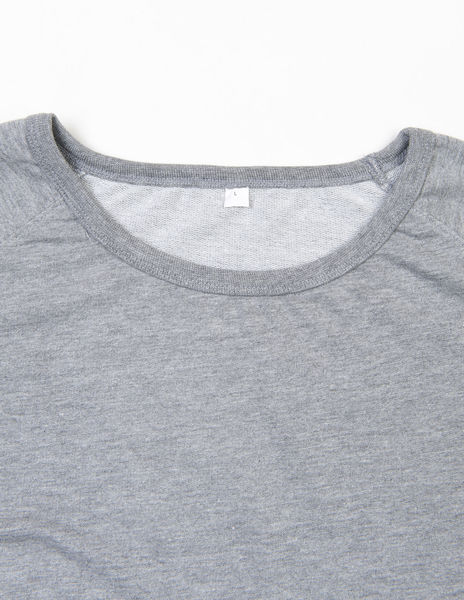 Sweatshirt personnalisé femme manches longues raglan | Herrick Heather Grey Melange