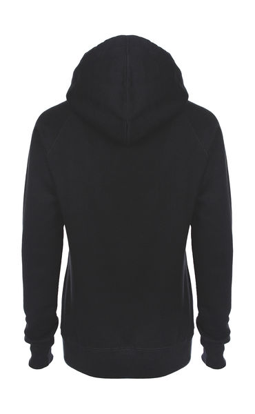 Sweatshirt personnalisé femme manches longues avec capuche | Raglan Hoodie Black